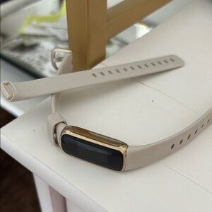 Gold and Cream luxe Fitbit Fitness Tracker